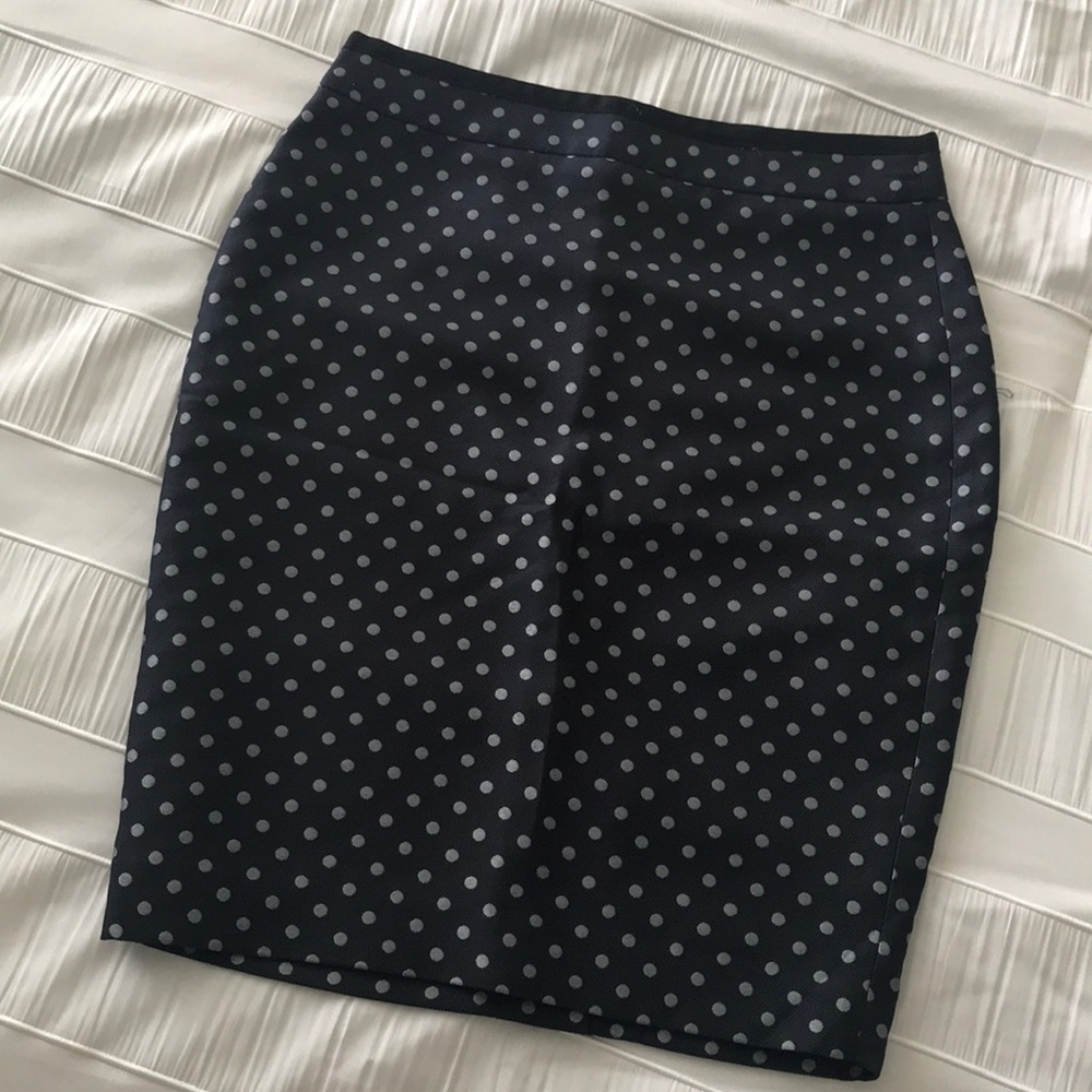 Ann Taylor polka dot Pencil Skirt - 00P